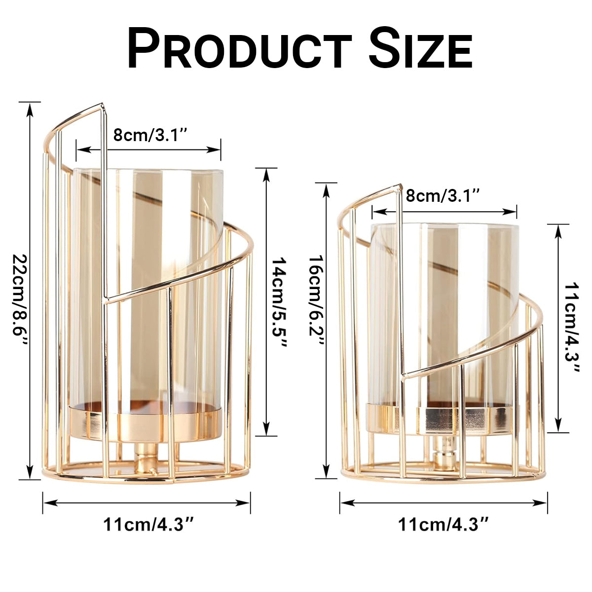 Wrought Iron Candle Holder Romantic Candlestick Ornament Dinner Table Decor Prop - S