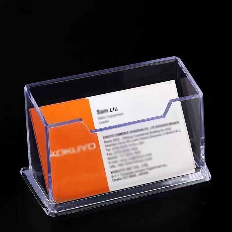 10 X Clear PMMA Business Card Holders for Desktop Display - 10PCS