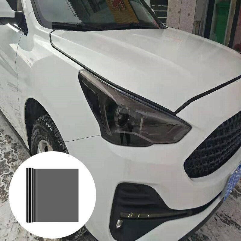 Light Smoke Black 2mx30cm Car Headlight Tint Wrap Tail Fog Light Vinyl Wrap Kit