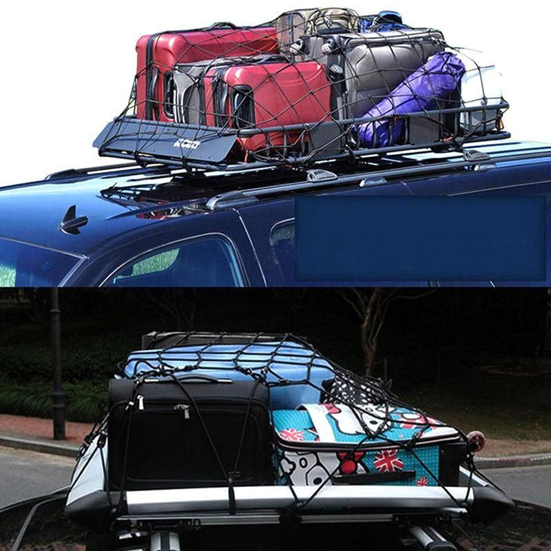 Car Roof Top Rack Basket Luggage Bungee Net Cargo Mesh Carrier Cover Storage