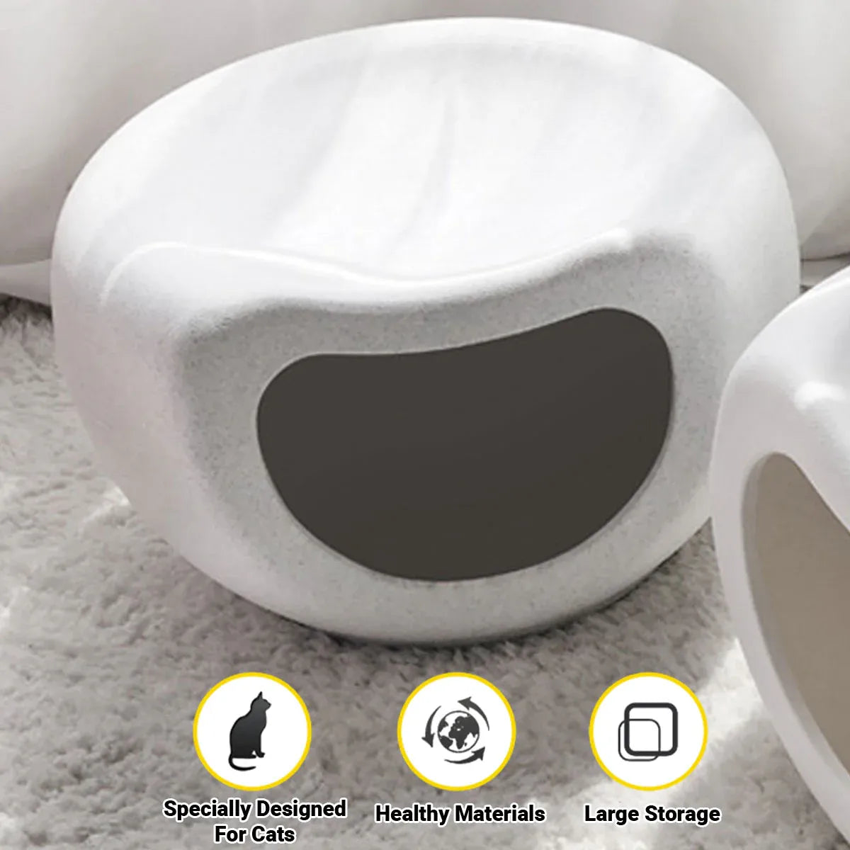 Plastic Pet Nest for Cats Small Dogs Waterproof Detachable Easy to Clean NonSlip