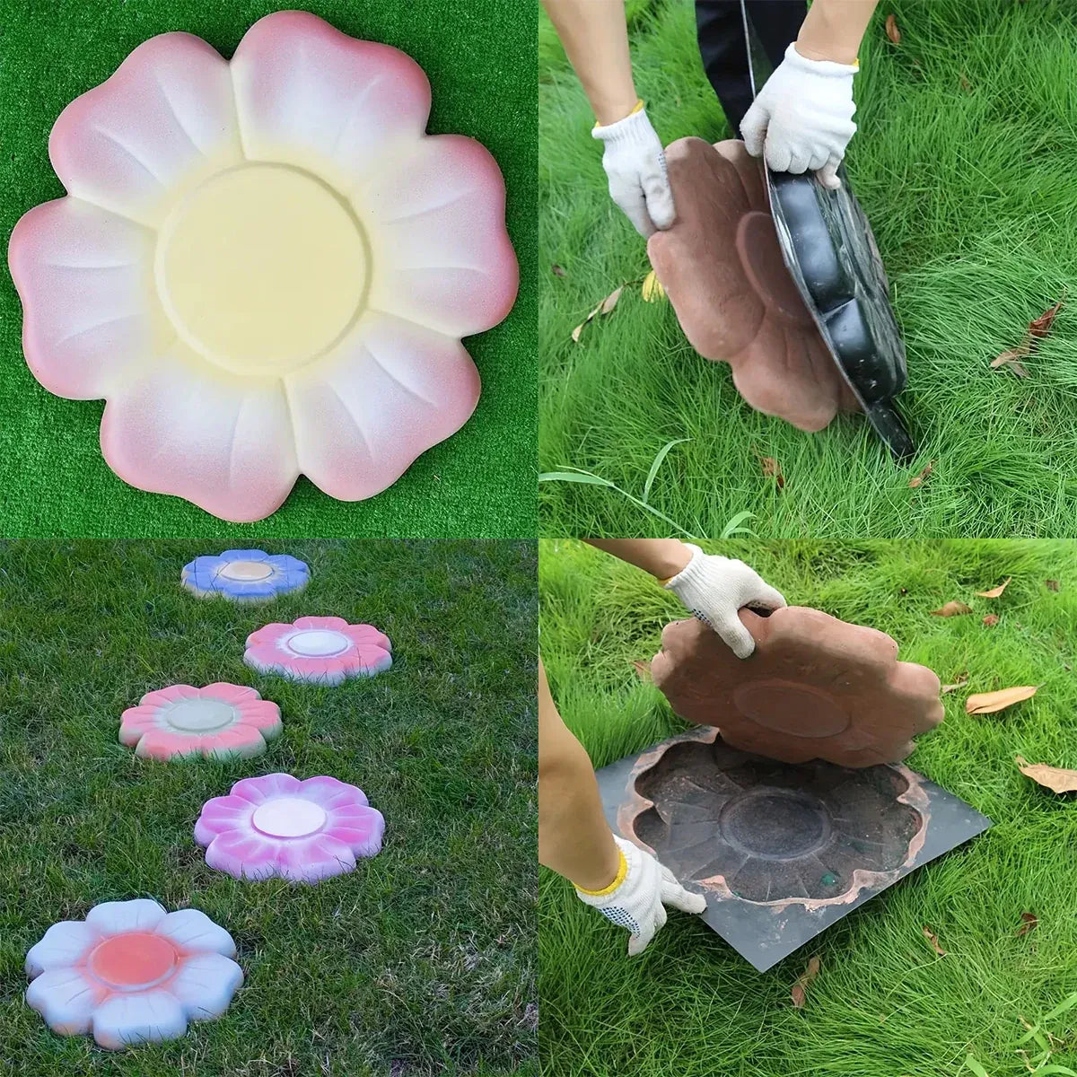 DIY Paving Brick Path Maker Mould Reusable for Garden Walkway