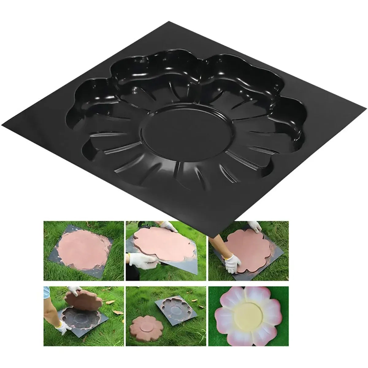 DIY Paving Brick Path Maker Mould Reusable for Garden Walkway