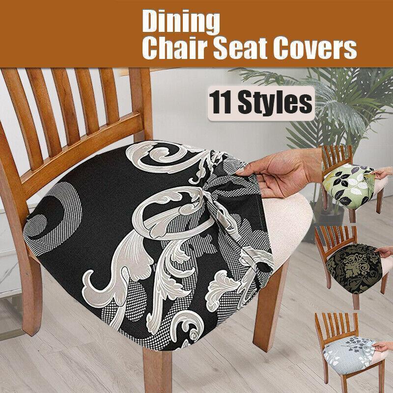 Stretch Dining Chair Seat Covers Removable Seat Cushion Slipcovers Protector - H