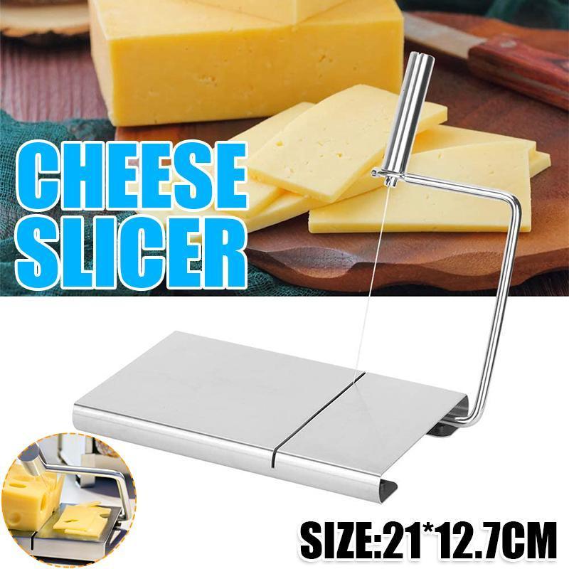 Stainless Steel Cheese Slicer Wire Cutter with Non Slip Base for Butter and Cake