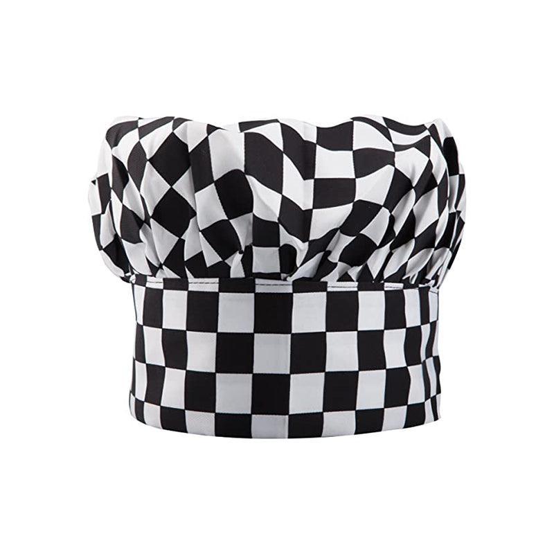 Adjustable Chef Cap with Elastic Band for Kitchen Cooking Baking Catering Use - White