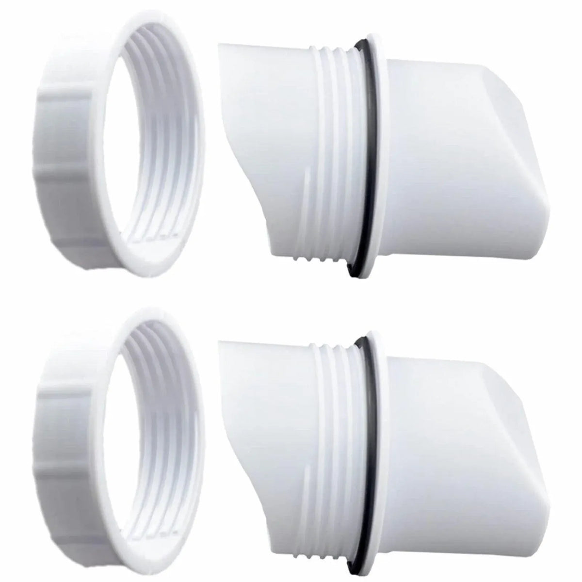 Poultry DIY Port PVC Gravity Fed Chicken Feeder for Hen Coop Farm Bucket Kit - 2 PCS Ports (No Hole Saw)