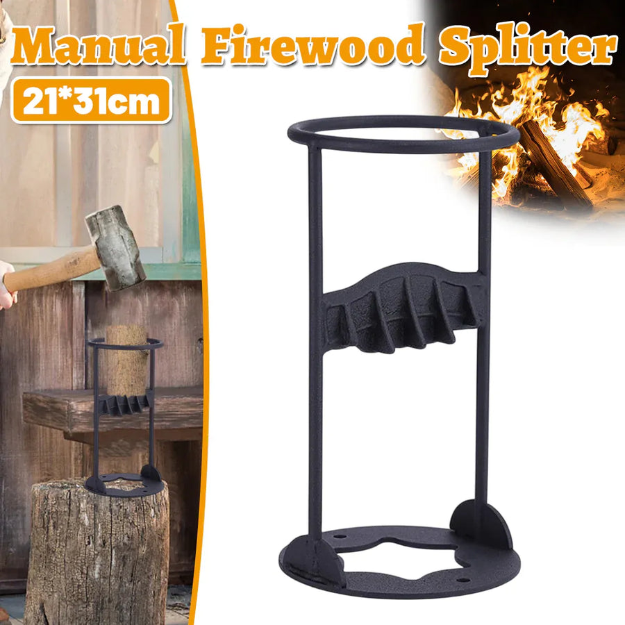 Manual Firewood Splitter Heavy Duty Log Wood Splitting Cutter Kindling Cracker