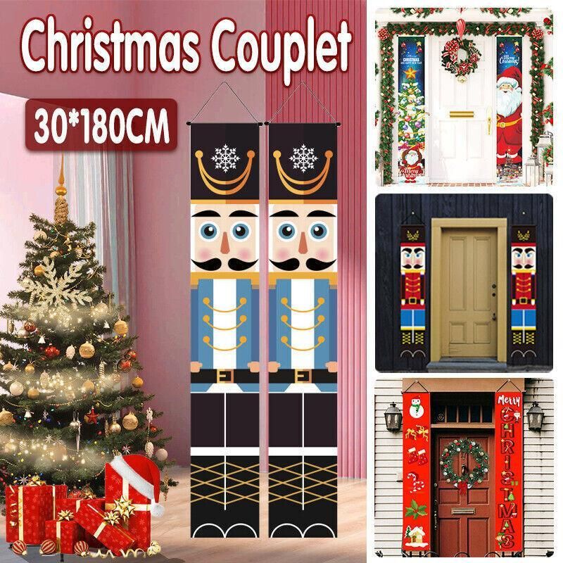 Nutcracker Soldier Door Banner Couplet Merry Christmas Xmas Decoration Ornaments - 18