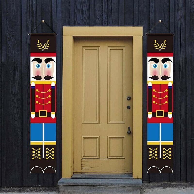 Nutcracker Soldier Door Banner Couplet Merry Christmas Xmas Decoration Ornaments - 44