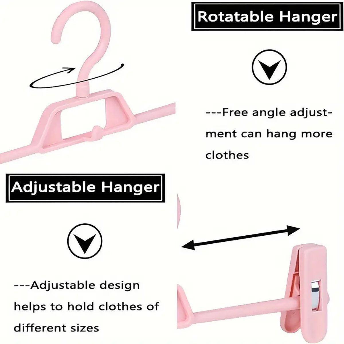 Seamless Household Retractable Pants Rack Buckle Clothes Clip Inner Hanger - Green