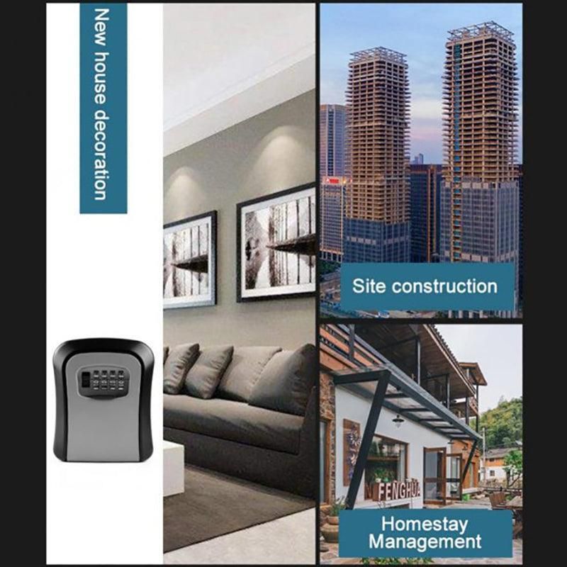 Wall Mounted High Security Storage 4 Digit Key Box With Combination Lock