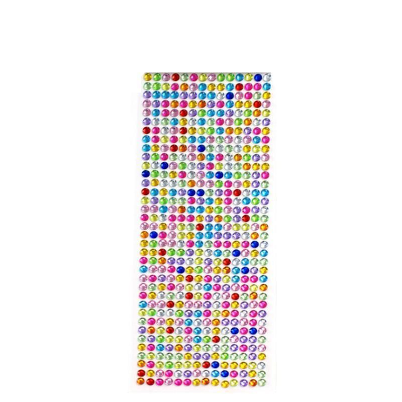 504Pcs Self-Adhesive Acrylic Rhinestone Sticker Decals 6mm - Silver