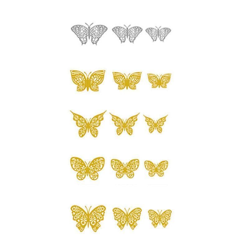 12X 3D Butterfly Wall Decals Stickers Removable Kids Nursery Decoration - 7605
