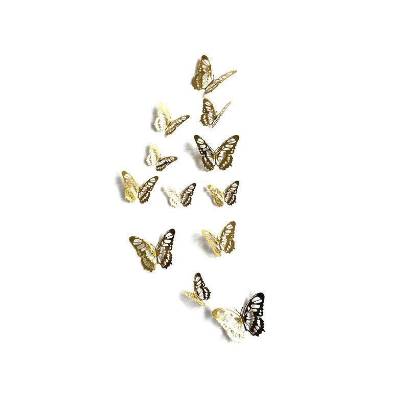 12X 3D Butterfly Wall Decals Stickers Removable Kids Nursery Decoration - 7607