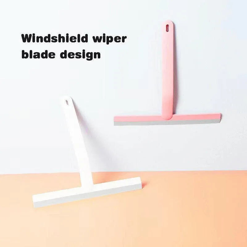 Shower Squeegee Bathroom Mirror Window Glass Cleaner Wiper Home Cleaning Tool - Blue
