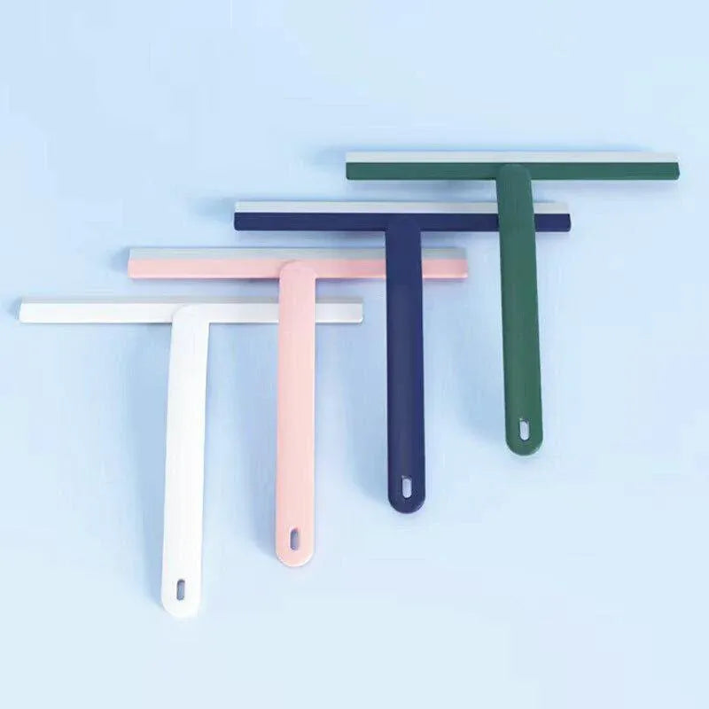 Shower Squeegee Bathroom Mirror Window Glass Cleaner Wiper Home Cleaning Tool - Blue