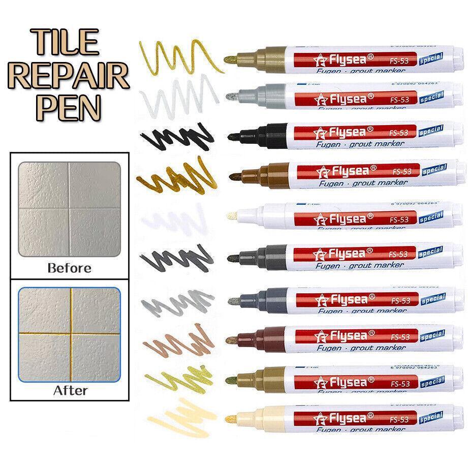 Tile Styling Pen Bathroom Floor Waterproof And Mildew Grout Marker Repair Pens - Dark Grey