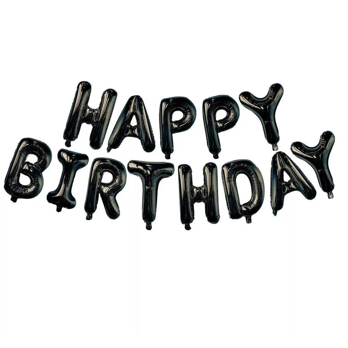 40Cm 3D Happy Birthday Letters Balloons Inflating Foil Banner Bunting Celebrate - Gold