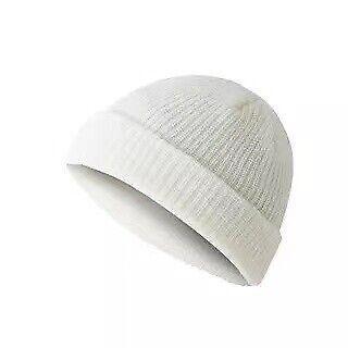 Men Women Mini Fisherman Beanie Winter Spring Hat Soft Knitted Docker Skull Cap - Light Grey