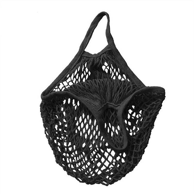Reusable Mesh Net Shopping Bag String Tote Grocery Fruit Vegetable Storage - Rose Red