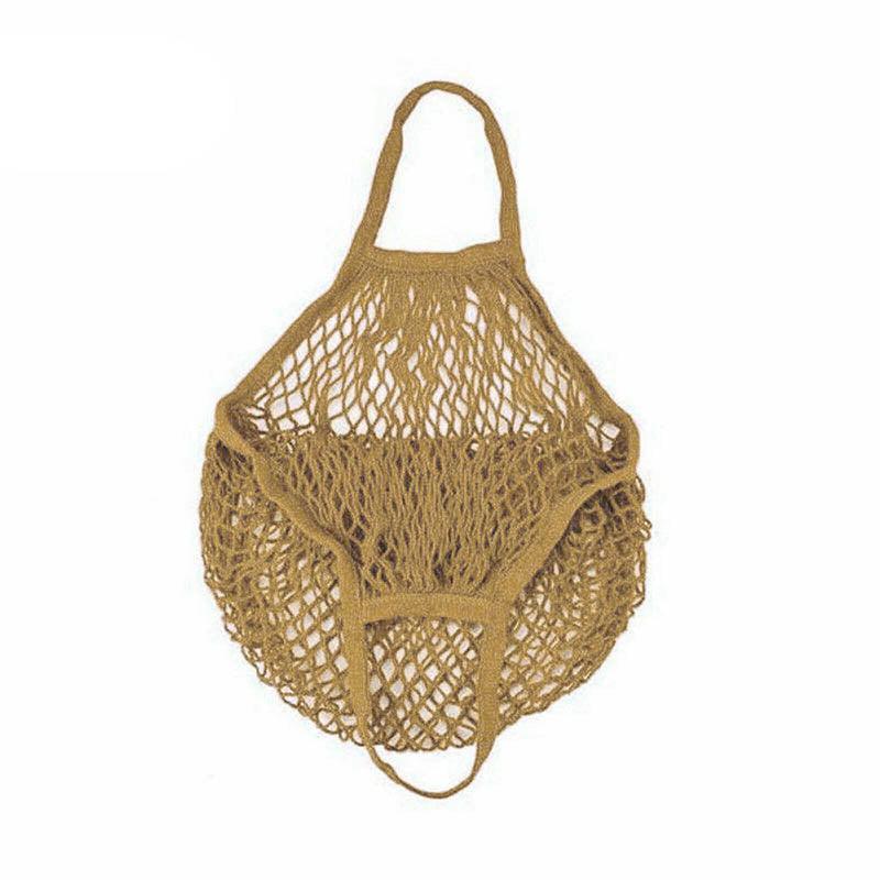 Reusable Mesh Net Shopping Bag String Tote Grocery Fruit Vegetable Storage - Rose Red
