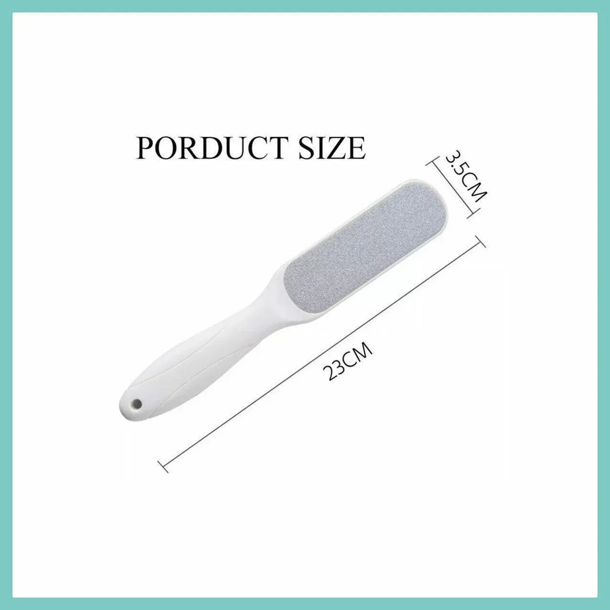 Double Sided Foot File Pedicure Rasp Scrubber Cleaner Dead Skin Callus Remover - White