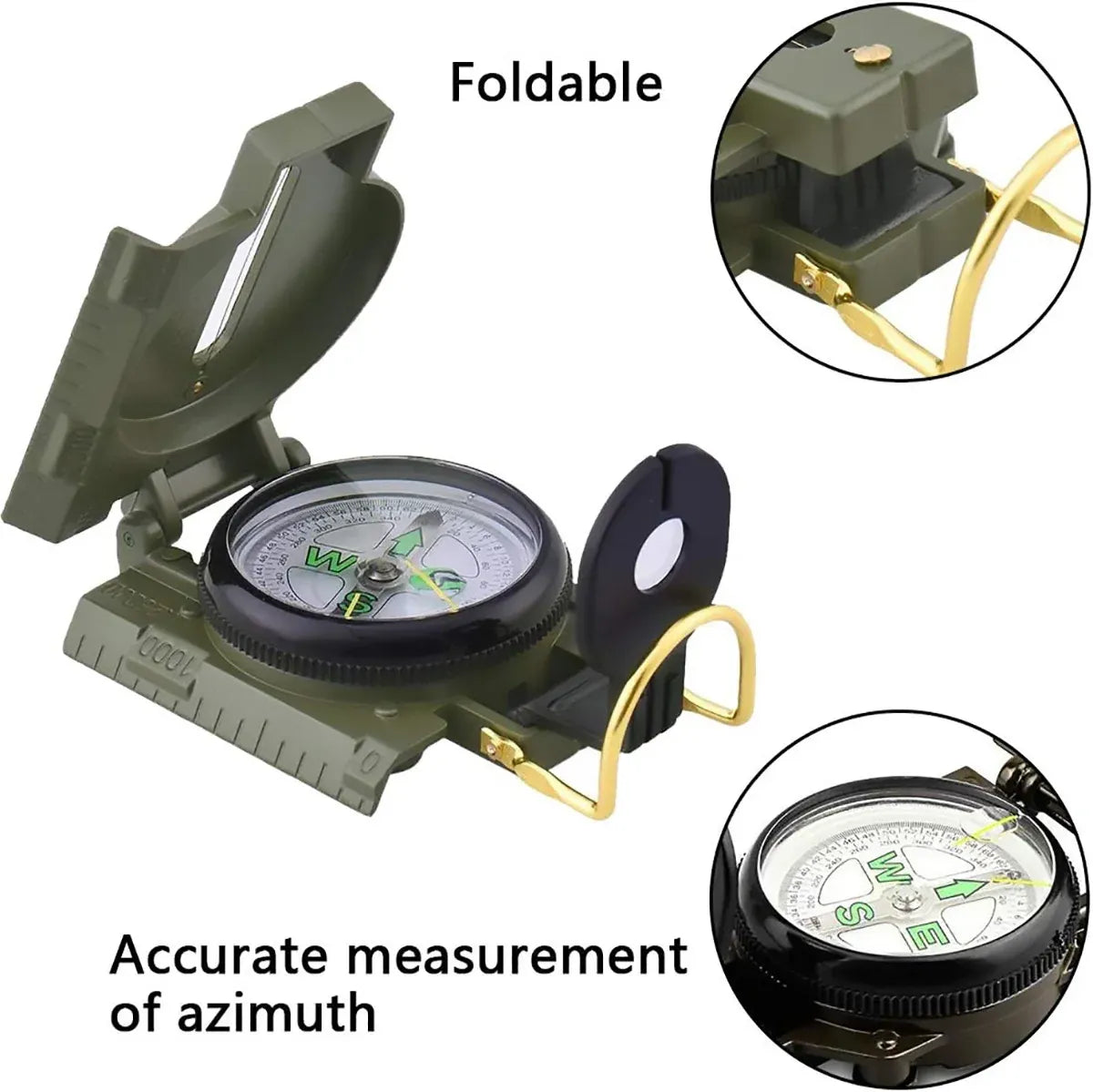Compass Multifunctional Outdoor Navigation Tool Green Direction Finder Hiking
