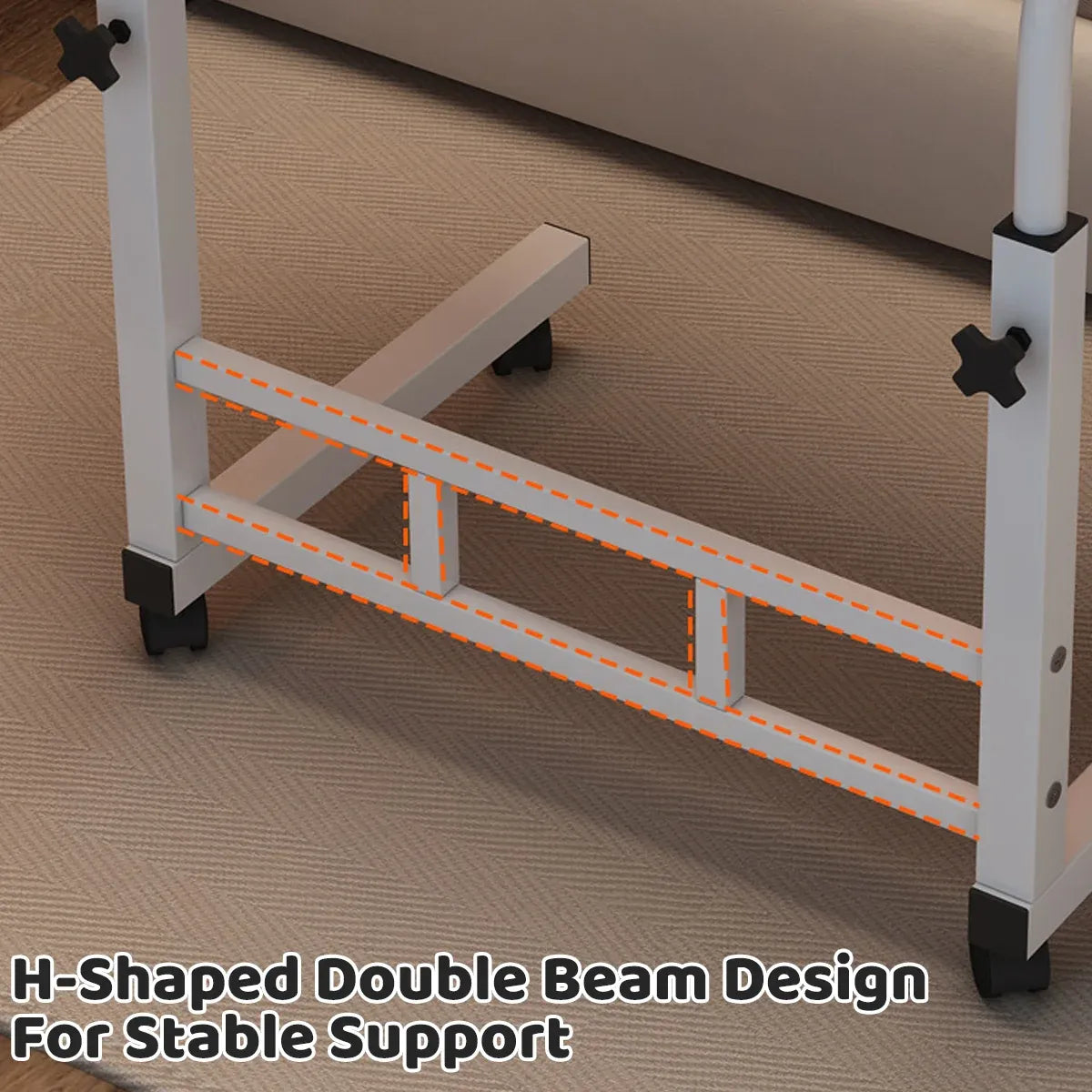 Laptop Desk Adjustable Height Mobile Side Table Ergonomic Design Stable Durable