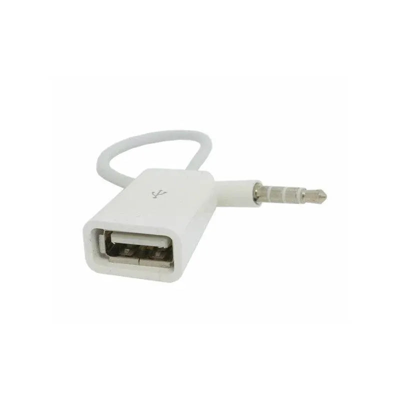 Male Cable Plug Aux Jack 3.5Mm Audio To Usb 2.0 Female Converter Cord Play Mp3