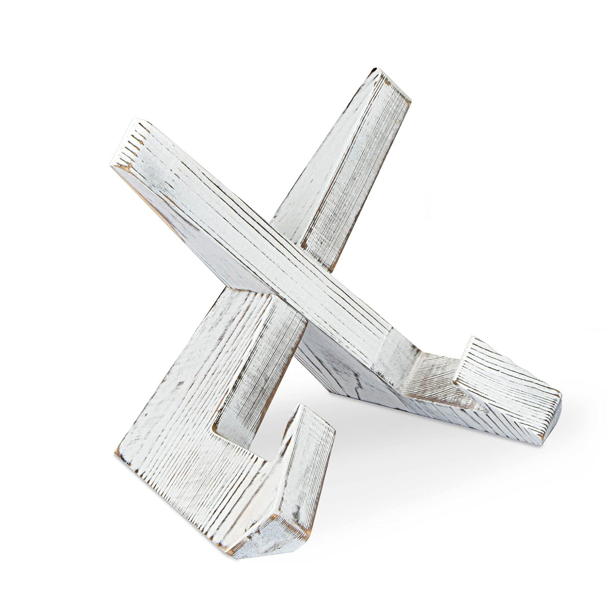 Wooden Plate Stand Rack Display Holder Wooden Support Desktop Reading Stand - White