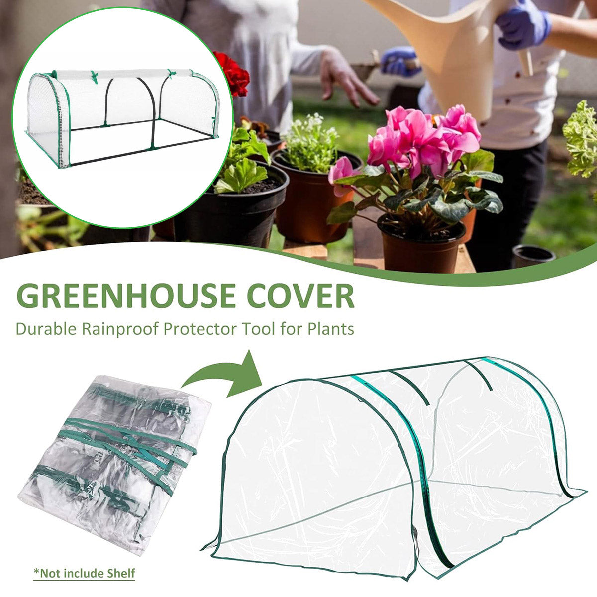 PVC Greenhouse Cover Replacement Plant Tent Garden Shelter No Frame - Transparent