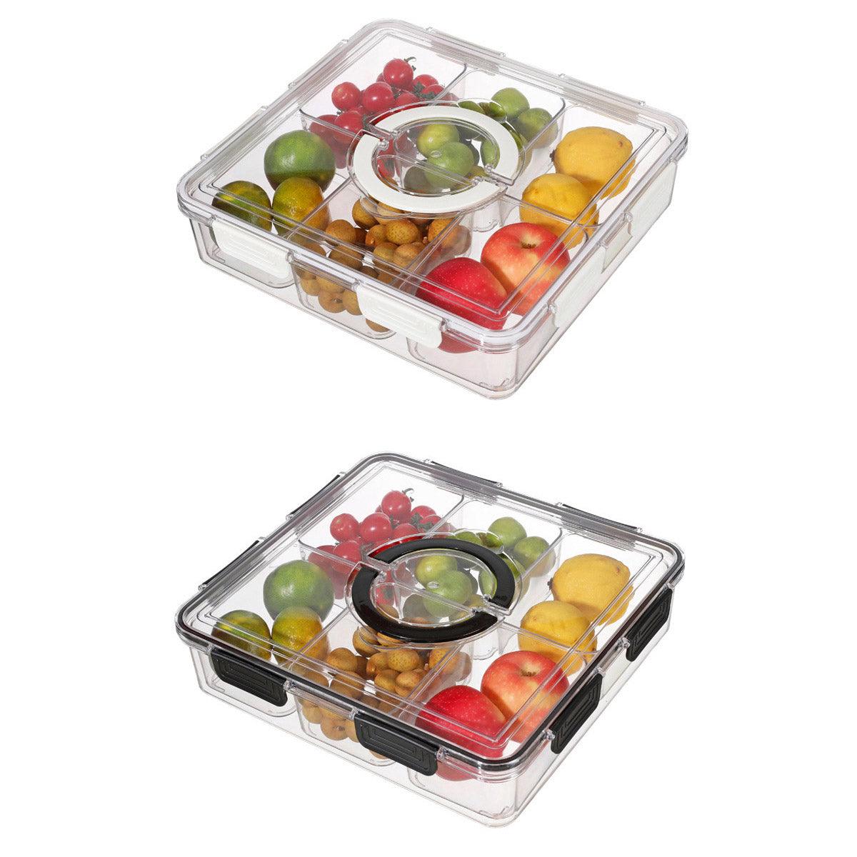 Portable Household Kitchen Refrigerator Storage Box Food Organizer Fresh Keeper - White