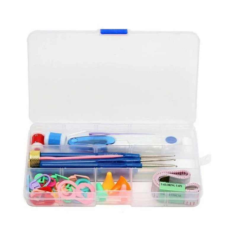 Knitting Needles Crochet Hooks Set Tools Kit Yarn Sewing Tools Grip With Box DIY