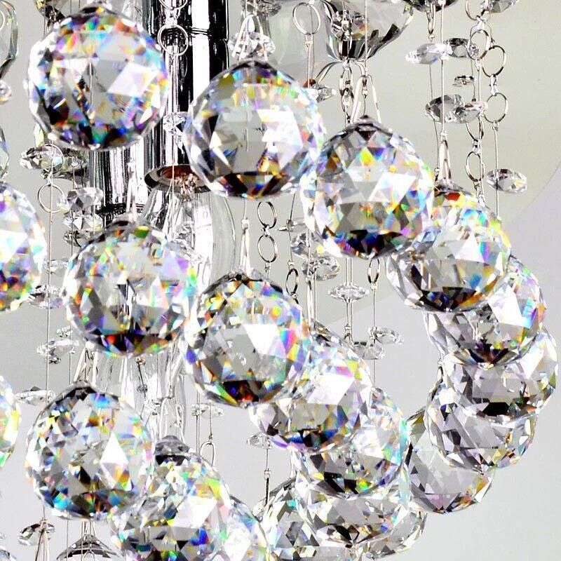 12Pcs 30mm Suncatcher Chandelier Clear Glass Prism Crystal Ball Pendant Set