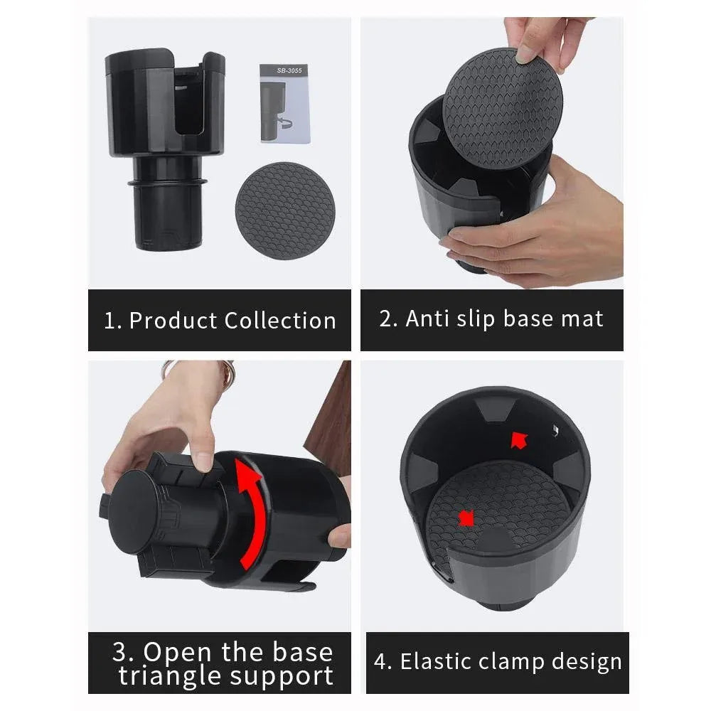 Large Car Water Cup Holder Beverage Holder for Drink Universal Car Cup Organizer