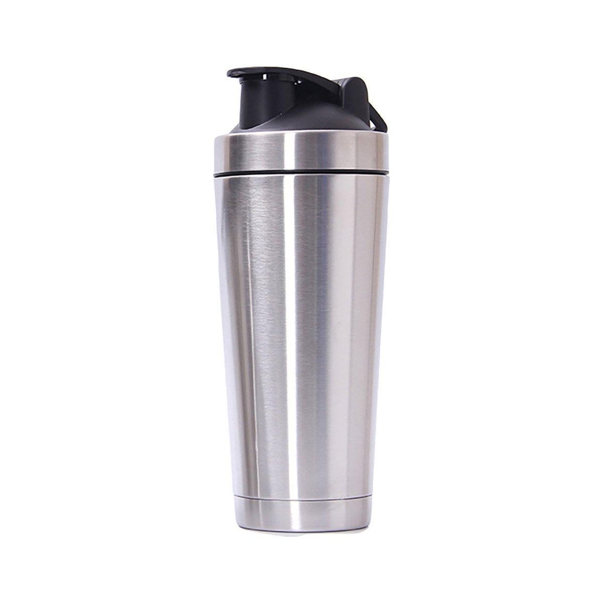 500/750ML Stainless Steel Protein Blender Shaker Cup Bottle Mixed Water Sport - 750ml
