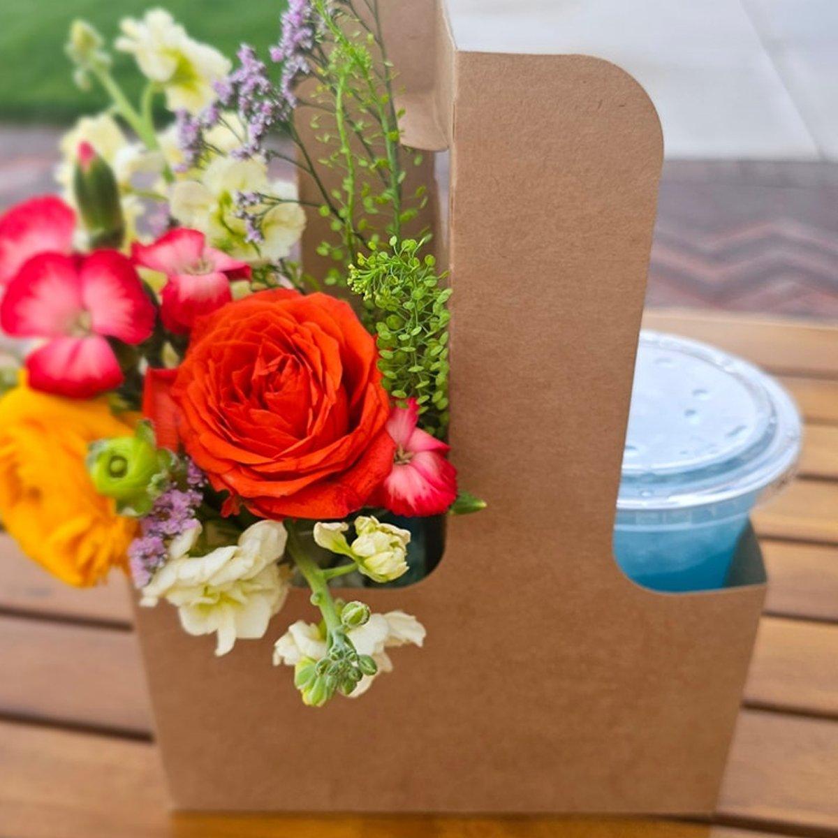 100pcs Kraft Paper Cup Holder Portable Coffee Drink Carrier Reusable Storage - Single Hole Holder