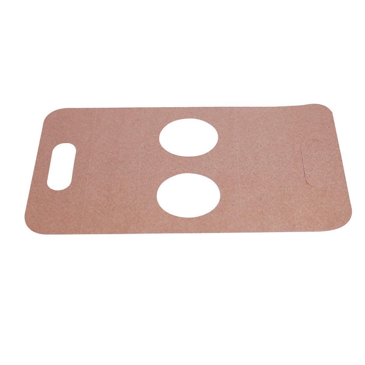 100pcs Kraft Paper Cup Holder Portable Coffee Drink Carrier Reusable Storage - Single Hole Holder