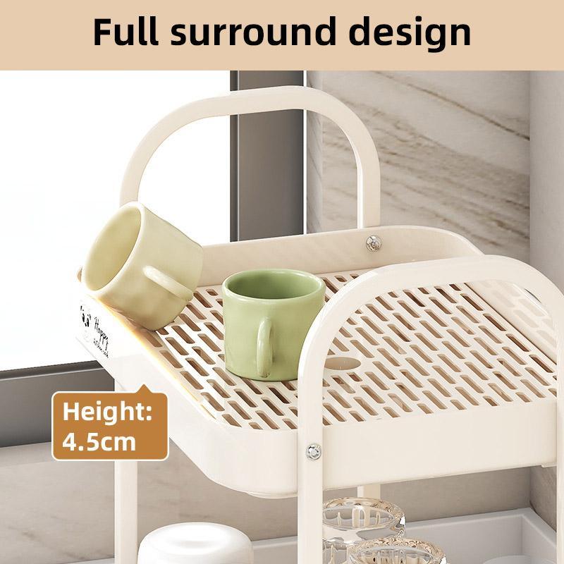 Double Layer Shelf Storage Rack for Water Cups Tea Cups Organizer Kitchen Rack