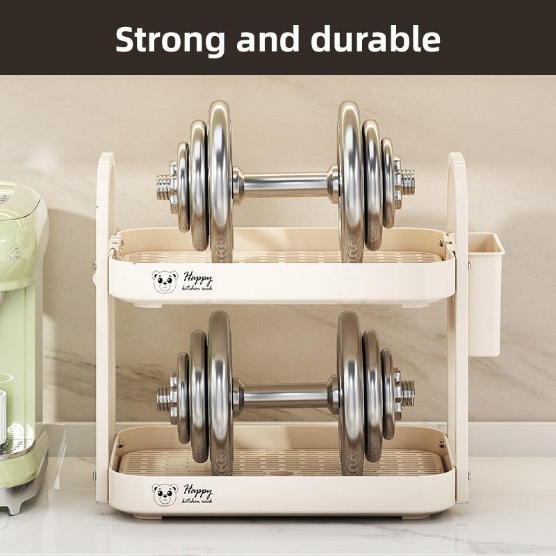 Double Layer Shelf Storage Rack for Water Cups Tea Cups Organizer Kitchen Rack