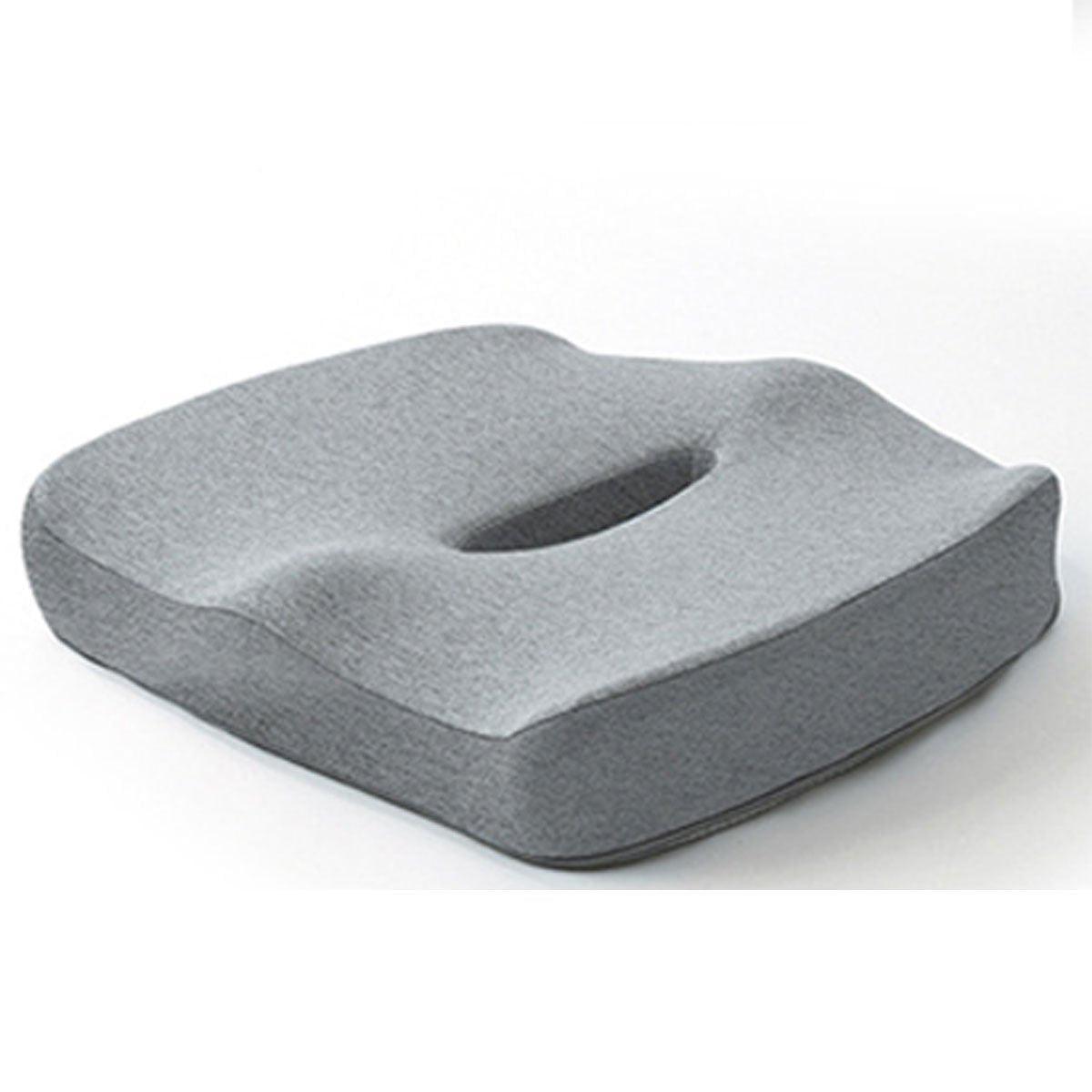 Memory Foam Seat Cushion for Office and Travel Support with Ergonomic Design - Blue
