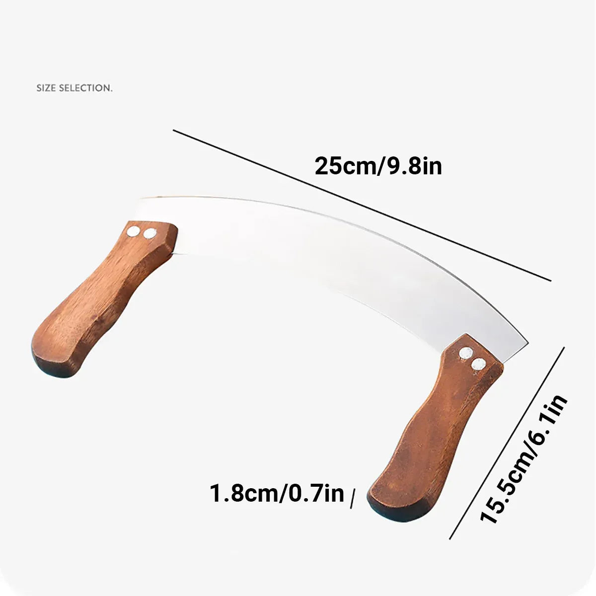 Stainless Steel Nougat Cutting Knife Arc Baking Tool For Snowflake Crisp Candy