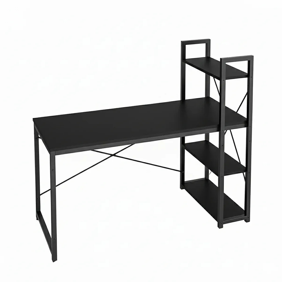 Minimalist Home Computer Desk with Shelves Study Workstation