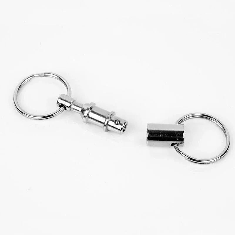 4X Detachable Quick Release Removable Keyring Keychain Key Ring Pull Apart Split