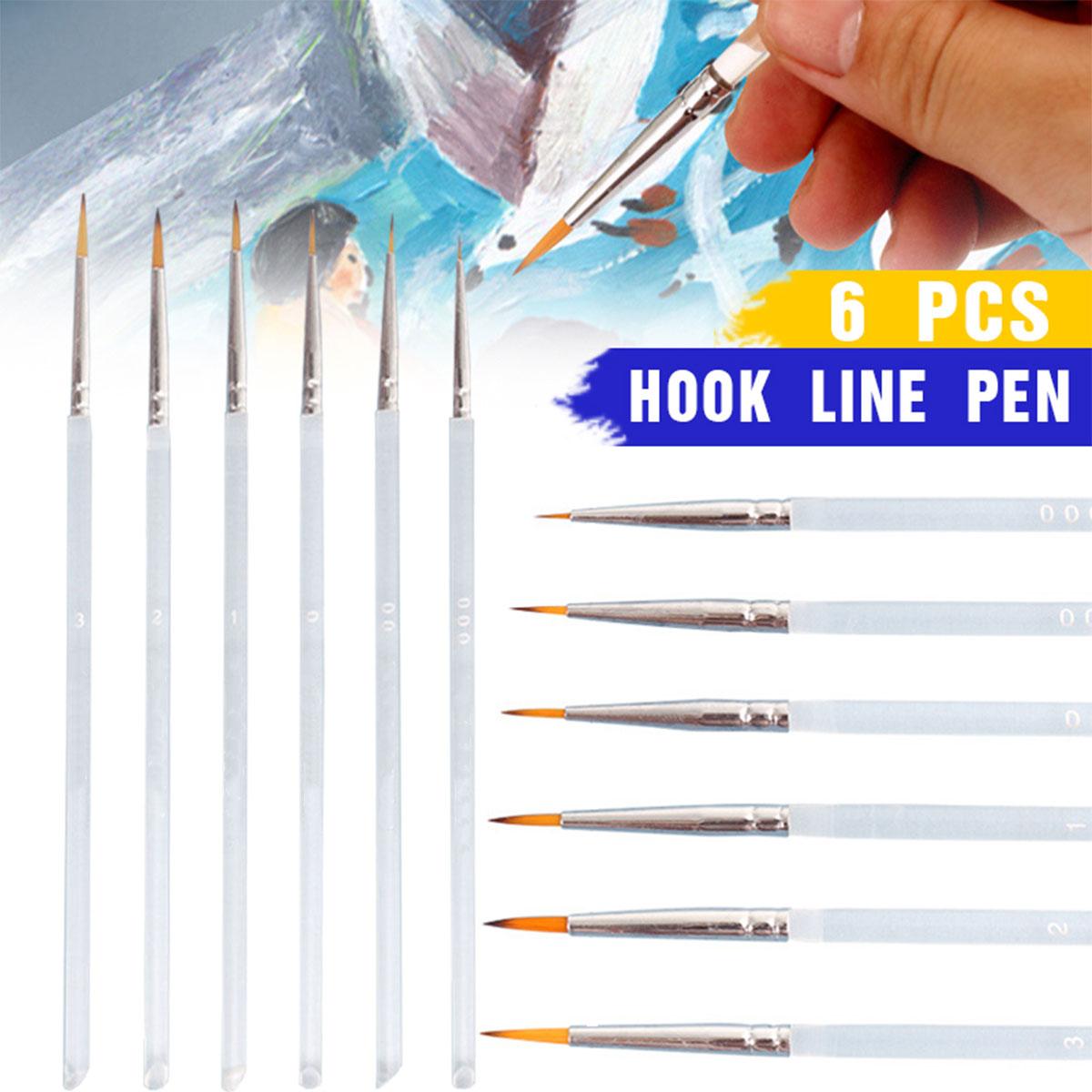 6X Extra Fine Detail Paint Brushes Art Miniatures Model Maker