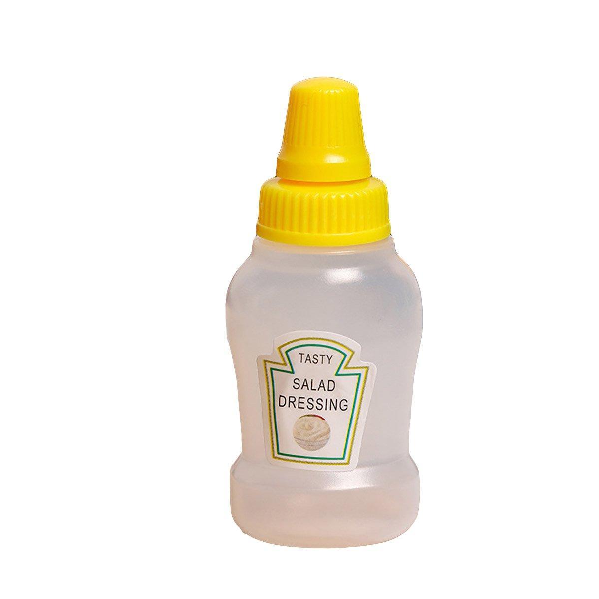 4pcs Mini Portable Sauce Box Condiment Dispensers for Picnic and Outdoor Use - Honey Mustard