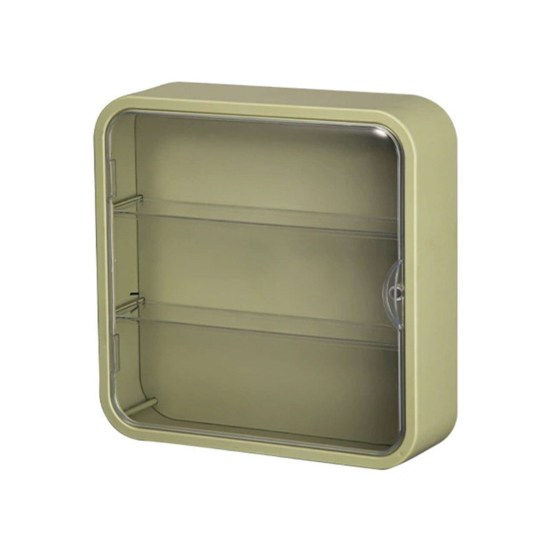 Wall Mounted Showcase Acrylic Figures Toys Display Case Dustproof Storage Box - Beige