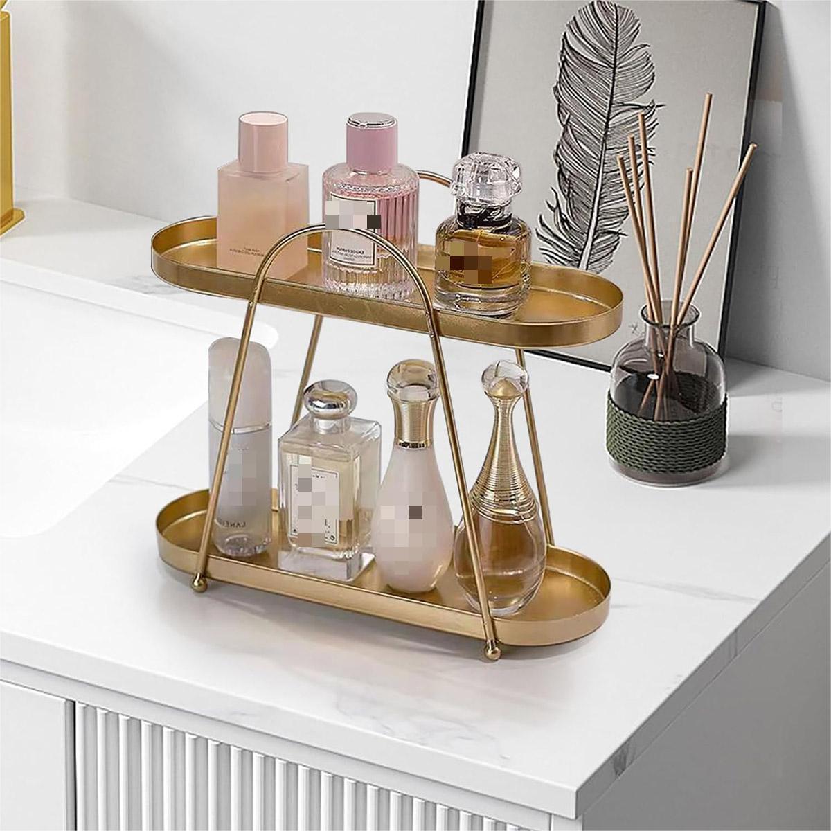 Jewelry Rack Organizer Stand Cosmetic Display Desktop Storage Holder for Home - Black