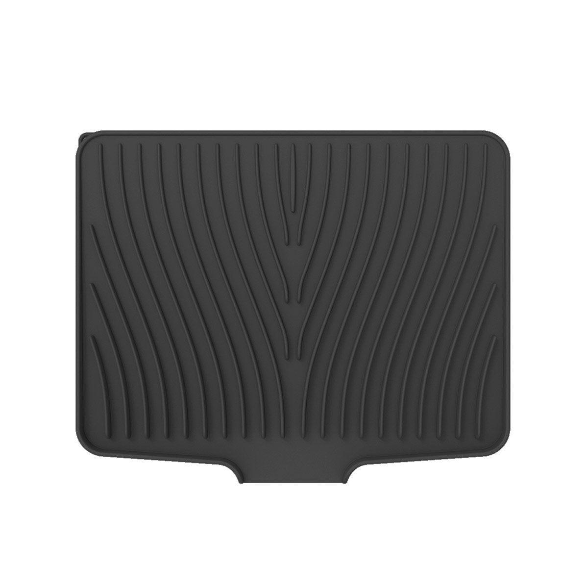 Silicone Dish Drying Mat Heat Resistant Draining Slope Pad for Kitchen Counter - Green